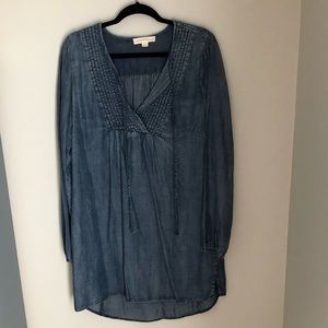 Love stitch denim dress